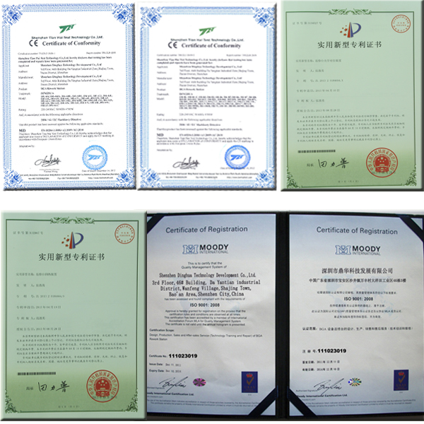 ce thiab patern rau BGA REWORK STATION